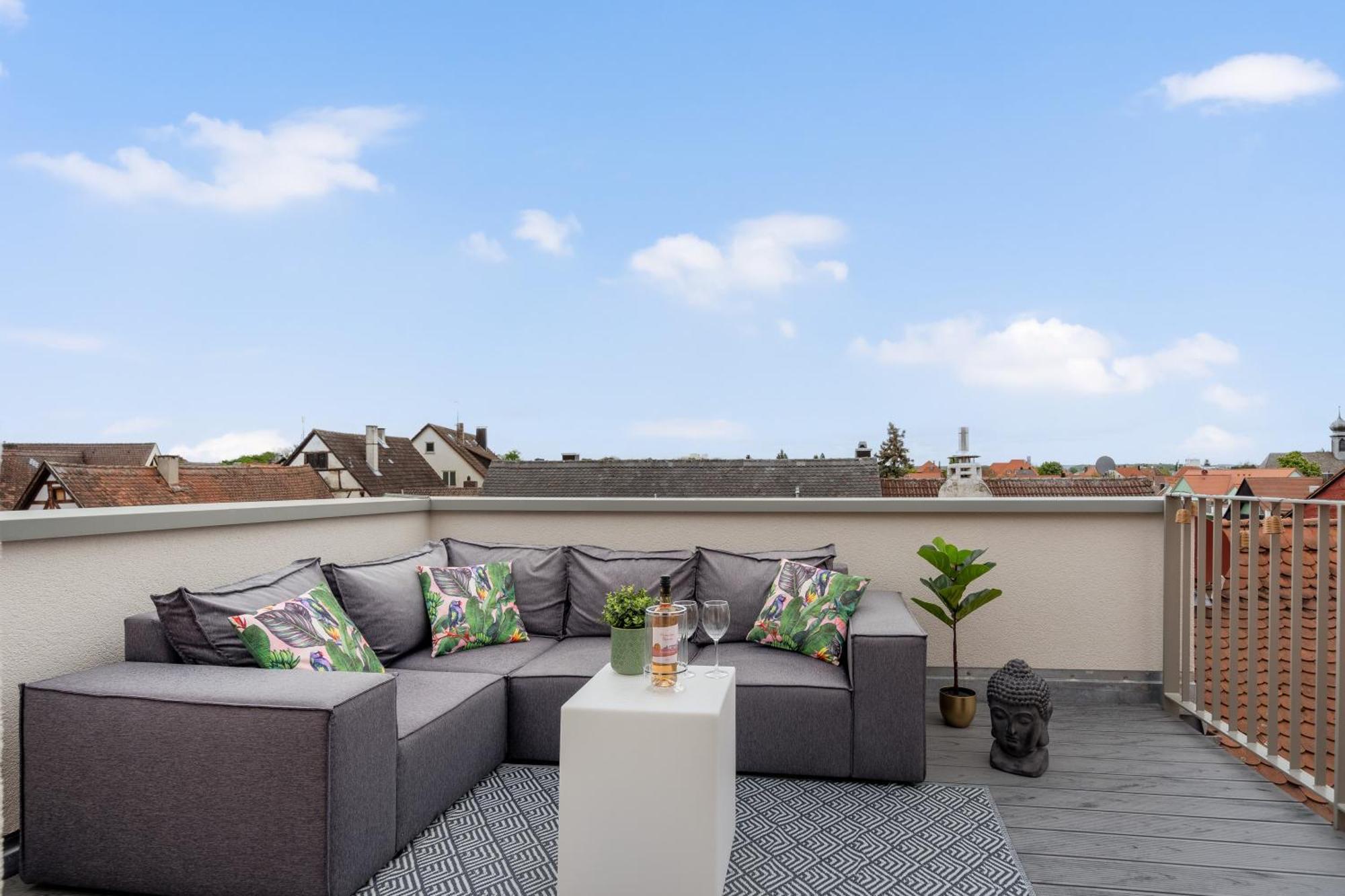 Namaste Homes - Ferienwohnung Mit Dachterrasse 巴特温茨海姆 外观 照片